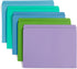Blue Summit Supplies 100 Pack Straight Cut File Folders, Assorted Blue, Green, Purple, Letter Size, Single Tab