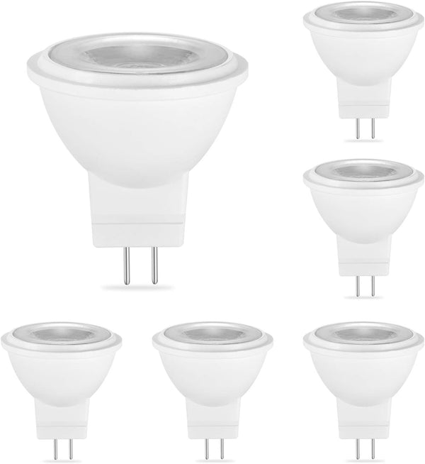 YUIIP 5W MR11 GU4 LED Light Bulbs 12V Replacement for 20W 35W 40W Halogen Bulbs, Soft Warm White 3000K, Pack of 6