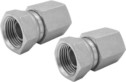 (2-PACK) 1405-08-08 Hydraulic Hose Adapter Fitting, 1/2"-14NPTF Female × 1/2"-14NPSM Female Pipe