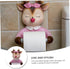 SILENRADAWN Cartoon Toilet Paper Holder Cute Deer Wall-Mounted Tissue Rack No-Drill Decorative Bathroom Roll Storage