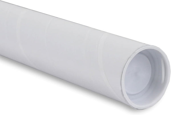 MagicWater Supply Mailing Tube, 1.5 in x 9 in, White for Shipping and Storage of Posters, Arts, Crafts, and Documents