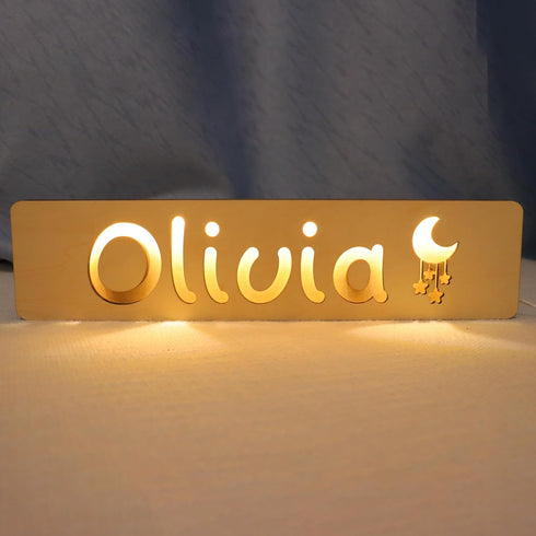Sleeping Piggy Personalized Baby Gift Name Night Light for Kids Nursery Decor with Engraved