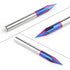 EANOSIC 30 1/4" 3-Flute Degree V Bit Shank, Carbide CNC Chamfer End Mill, V Groove Router Bit with Blue Nano Coating