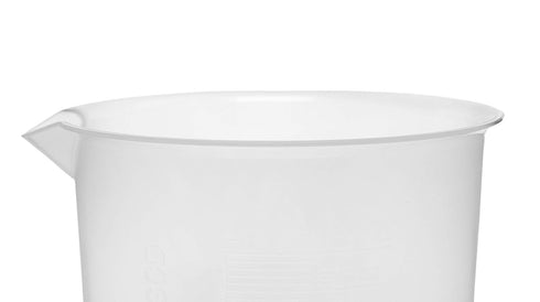 2000mL Premium Polypropylene Plastic Beaker, 50ml Graduations, Autoclavable