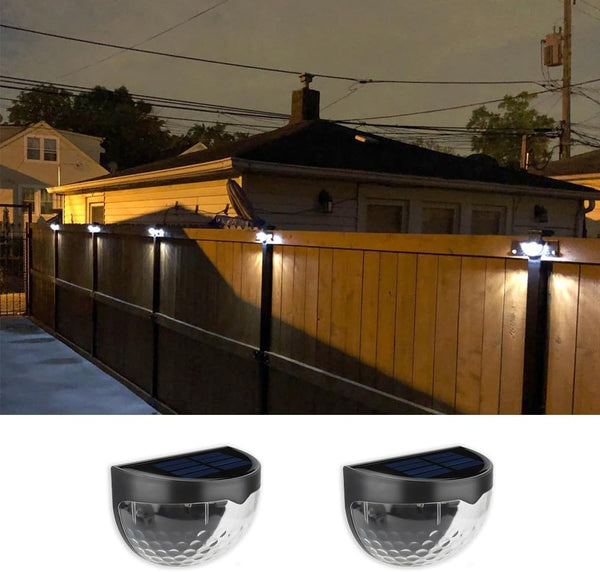 Follateas Outdoor Solar Step Lights for Stairs, Solar Fence Lights Waterproof LED Lighting,