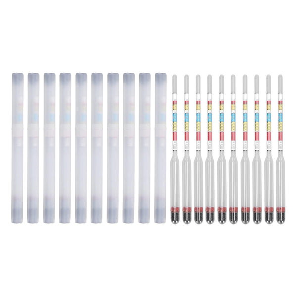Wine Making Meter 10Pcs Home Brewing Beer Hydrometer Test Jar 3 Scales