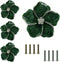 4 Pcs Flower Knobs Flower Handles Zinc Alloy Drawer Pull Handles Flower