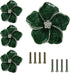 4 Pcs Flower Knobs Flower Handles Zinc Alloy Drawer Pull Handles Flower