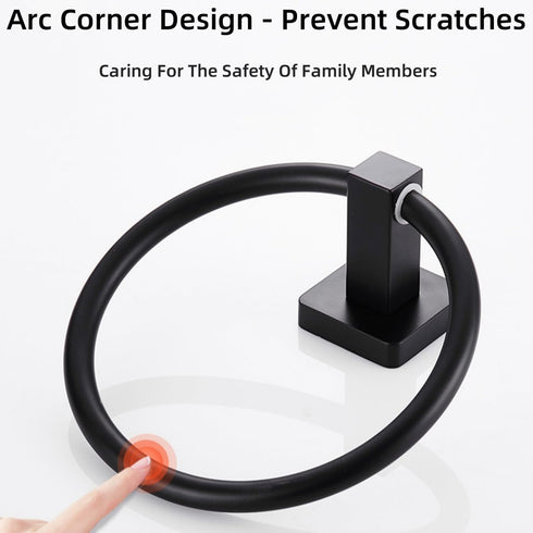 Towel Ring, Stainless Steel Hand Towel Holder,Modern Round Wall Hand Bathroom Washcloth Holder for Bathroom