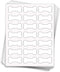 Printable Dog Bone Labels, 2.4" x 1.1", Uncoated White, 105 Labels