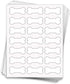 Printable Dog Bone Labels, 2.4" x 1.1", Uncoated White, 105 Labels
