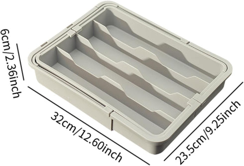 Silverware Drawer Organizer Utensil Organizer Expandable Space Saving Cutlery Tray Silverware Organizer for Office