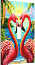 haigof 1 3 5 Inch Romantic Flamingo Light Switch Cover Wall Plate Gang Single Plates Print Faceplate Home Decor X