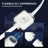 50ft 30 Bulbs 100+ IP67 Permanent Outdoor Eaves Lights, with RGB LED for Festive Decor, Scene Options, Waterproof