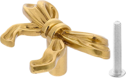 Brass Bowknot Cabinet Knob Pull Handle, Small Drawer and Furniture Handle, Vintage