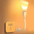 JINPIAOPIAO Flexible Goosenecks USB LED Desk Lamp with Adjustable Warm White Lights for Bedroom Reading Nightlight Dorm