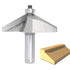 60 Degree Chamfer Router Bit,1/2" Shank,1-1/16" Cutting Depth,5/8" Cutting Length Horse Nose