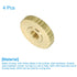 uxcell Knurled Thumb Nuts, 4Pcs M3 x D11mm x H2.5mm Brass Flat Head Fasteners for 3D Printer Parts
