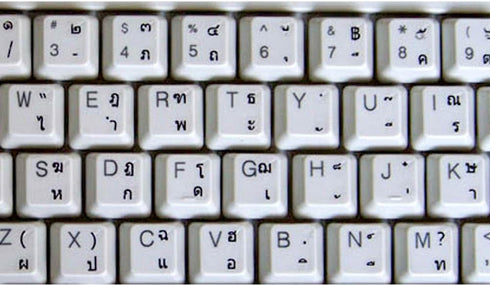 Online-Welcome Thai Transparent Keyboard Stickers with Black Lettering for Pc Computer Laptops Desktop