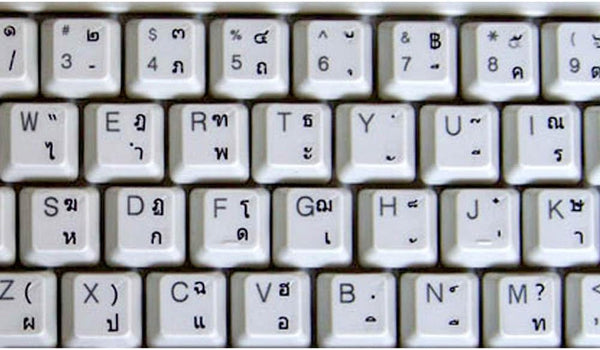 Online-Welcome Thai Transparent Keyboard Stickers with Black Lettering for Pc Computer Laptops Desktop