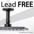 JS Jackson Supplies Black Shower Arm, 3 in. for Ceiling-Mounted Rainfall Showerhead