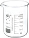 PATIKIL 300ml Low Form Glass Beaker, 3.3 Borosilicate Glass Measuring Cups with Spout for Kitchen Lab Liquids