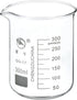 PATIKIL 300ml Low Form Glass Beaker, 3.3 Borosilicate Glass Measuring Cups with Spout for Kitchen Lab Liquids