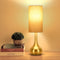 Touch Gold Table Lamp for Nightstand, 3-Way Dimmable, Space Saving & No