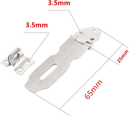 XMHF 20 Sets Stainless Steel Padlock Hasp Gate Lock Door Clasp Drawer Latch