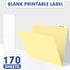 PANDRI 170 Pack File Folder, 1/3 Cut Tab, Letter Size, Manila Filing Folder for Office School Business