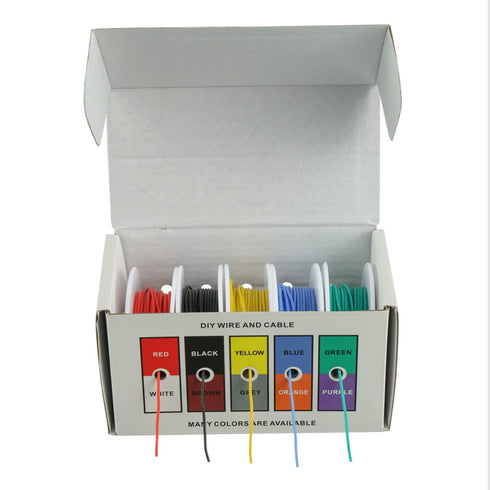 BOJACK 28 AWG Flexible Silicone Wire Electric Wire Hook Up Wire Kit, 300V Cables with Heat Shrink Tubings