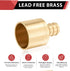 (Pack of 10) EFIELD Pex 1/2" x 3/4" Female Sweat Copper Adapter over Copper Tube Brass Fittings, ASTM F1807