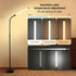 L SHY-U L Floor Lamp with Adjustable Height & Flexible Arm, Remote & Foot Switch, Slim Design & Even Lighting