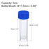 PATIKIL 5mL Plastic Test Tubes, 15 Pack Frozen Container Storage Blue Screw Cap for Lab Laboratory Science, Clear