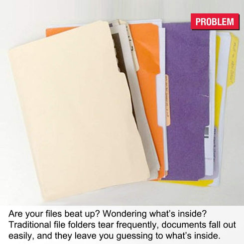 Ultimate Office PocketFile Clear Poly Document Folder, Project Pockets, 3rd-Cut, Letter Size, Set of 36