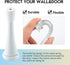 HOME MASTER HARDWARE 12 Pack Door Stoppers, White Rubber Door Draft Stopper for Bottom of Door, Heavy Duty Flexible