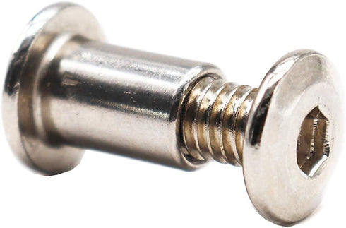 binifiMux 10-Pack M6 x 10mm Rivet Hex Socket Head Cap Connecting Bolt and Barrel Nut for Furniture