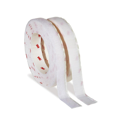 Scotch Multi-Purpose Hook and Loop Fasteners, 1 Roll, White, 3/4 in x 15 ft for Indoor Use