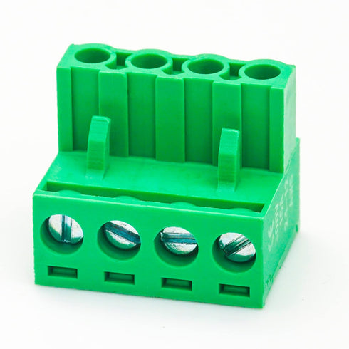 5 Pcs 5.08mm 4 Pin Phoenix Type Connector Green PCB Screw Terminal Block, 4 Pole