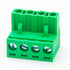 5 Pcs 5.08mm 4 Pin Phoenix Type Connector Green PCB Screw Terminal Block, 4 Pole