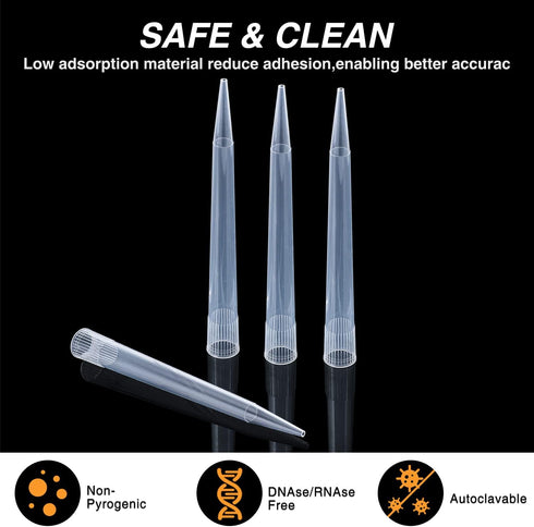 FOUR E'S SCIENTIFIC 10ml Pipette Tips, Disposable Liquid Pipettor Tips 10mL 100pcs Autoclavable