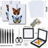 Dddzerong (5in Butterfly Specimen Kit Includes pins, mounting Board, Spreading Tools, Display case, Labels, Forceps