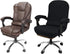 NeColorLife Stretchable Office Chair Cover with Armrest Covers, Large Size, Black, Thick Checked Jacquard