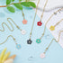 8Pcs 8 17.5 Inch DICOSMETIC Ceiling Fan Pull Chain Extension Colors Enamel Flower Charm Light Pull Chain Adjustable