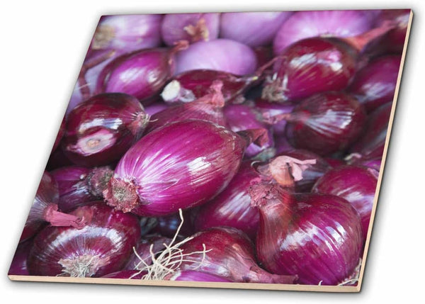 3dRose Red Onions for Sale at the Open air Market held in
