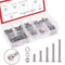 Hilitchi 300-Piece M3 Phillips Pan Head Screws Kit, 304 Stainless Steel, Bolt Nut Lock Flat Washers