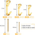 184 Pieces Picture Hanging Kit, 20lb, 30lb, and 50lb Picture Hangers, Metal Picture Hanging Hooks with Nails, on Drywall, Wooden Wall(Gold)