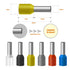 Fidioto 1000pcs AWG10 Terminal Connector Wire Insulated Cord Pin Ends Terminals for Electric, Industrial, Chemical