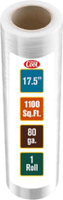 Simply Cool Stretch Wrap Industrial Strength Extra Thick 17.5" 1100 SqFt 80 Gauge (20 Micron) Shrink Wrap Roll for