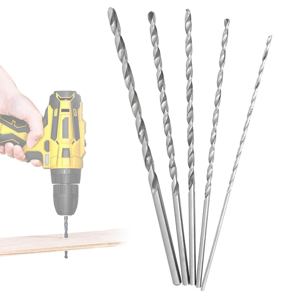 2-5mm Drill Bit Set, 5pcs HSS Steel Shank Twist Drill Bits for Metal Woodworking Tools